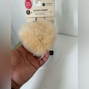 Terra Alpaca Heart Keychain